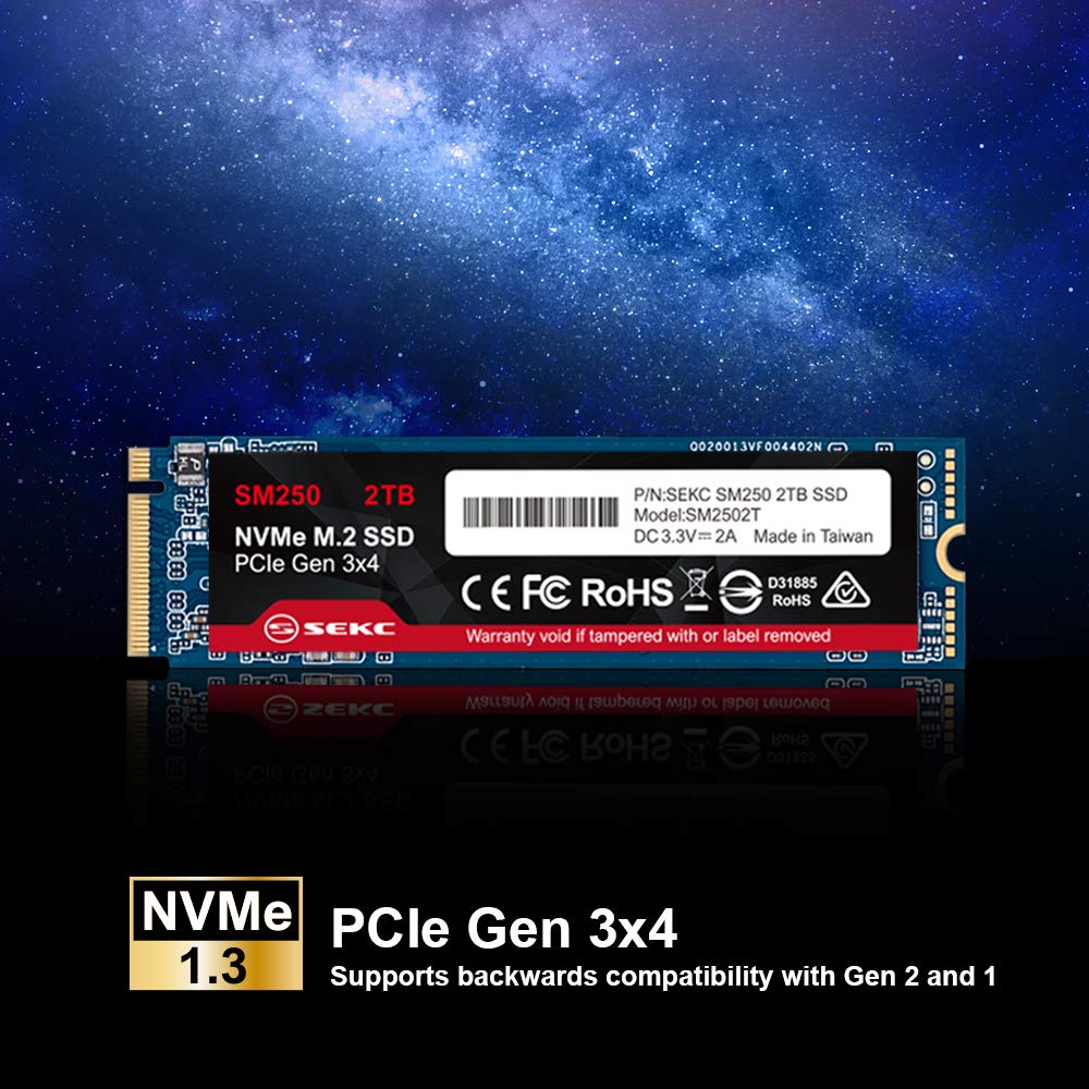 Amazon | SEKC SSD 2TB NVMe M.2 2280 PCIe Gen3.0x4 SSD (内蔵型) 3D